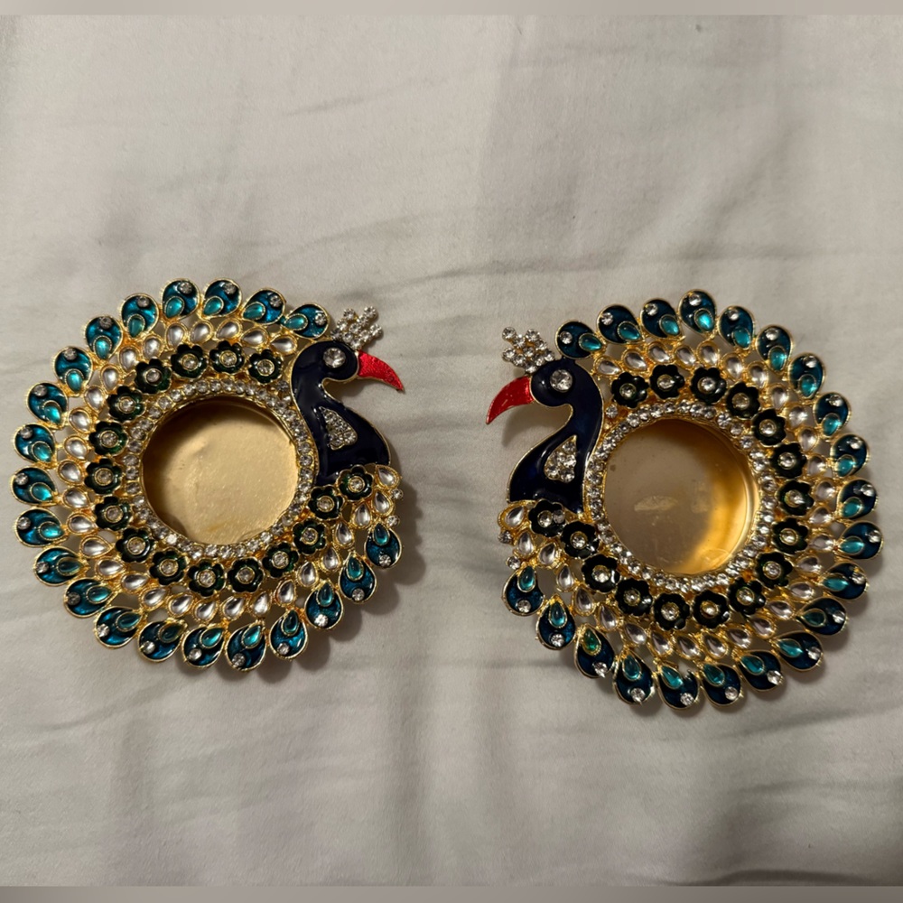 Peacock Candle Holders (Diyas)